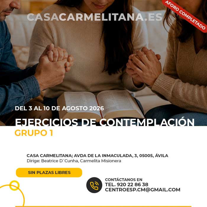 Ejercicios de Contemplación del 3 al 10 de agosto,